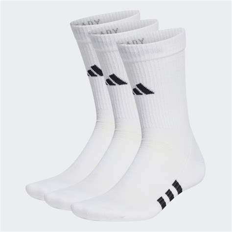 adidas cushioned crew socks white.